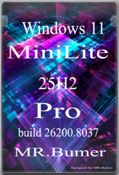 Windows 11 Pro 25H2 Mini Lite (build 26200.8037)...